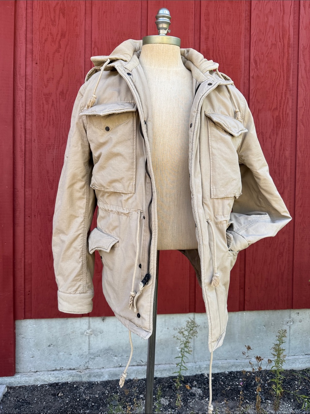 Denim & Supply Ralph Lauren Men's Field Jacket with Hood in Khaki Tan